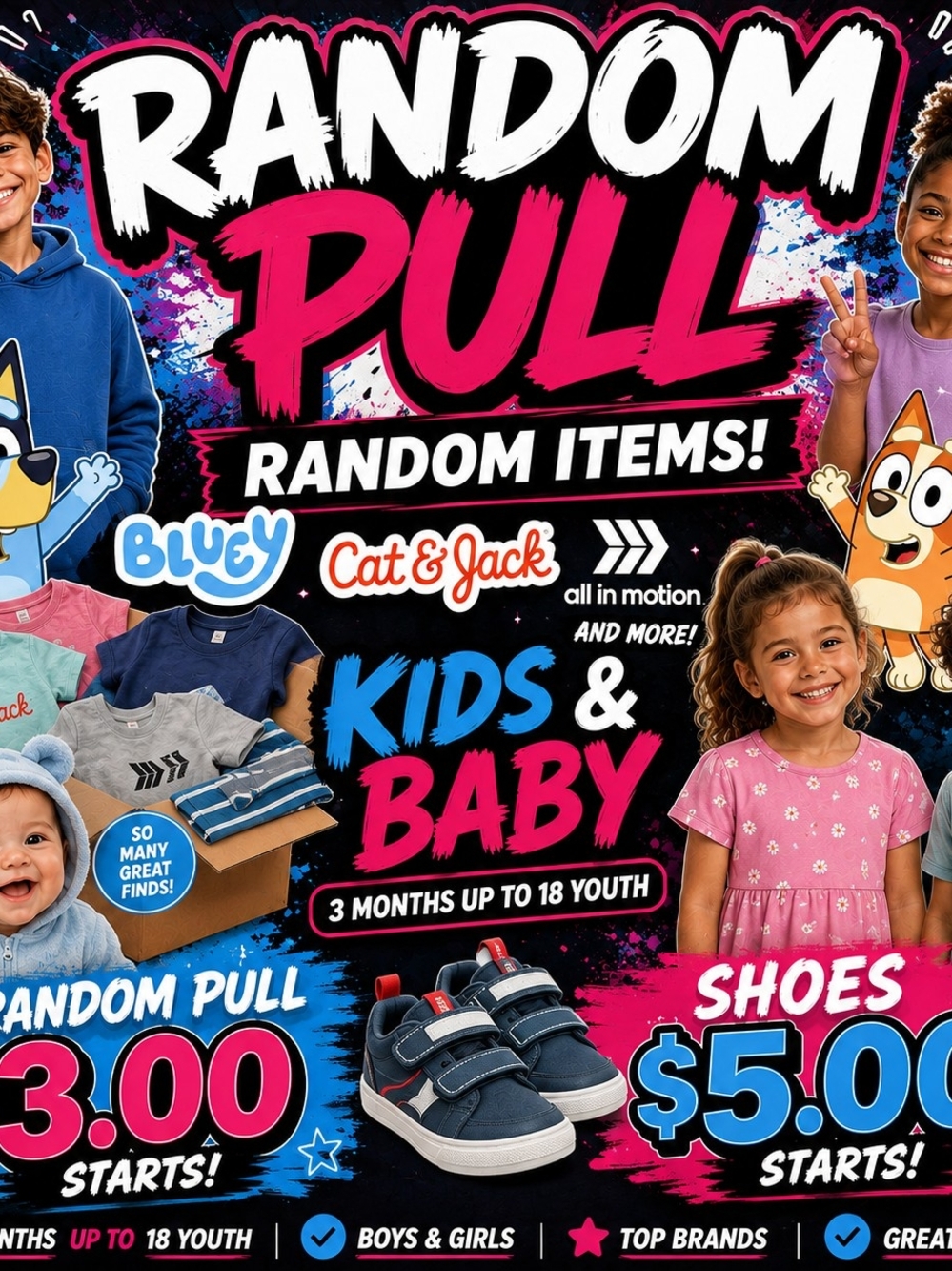Random Pull Kids & Baby Clothing and Shoes